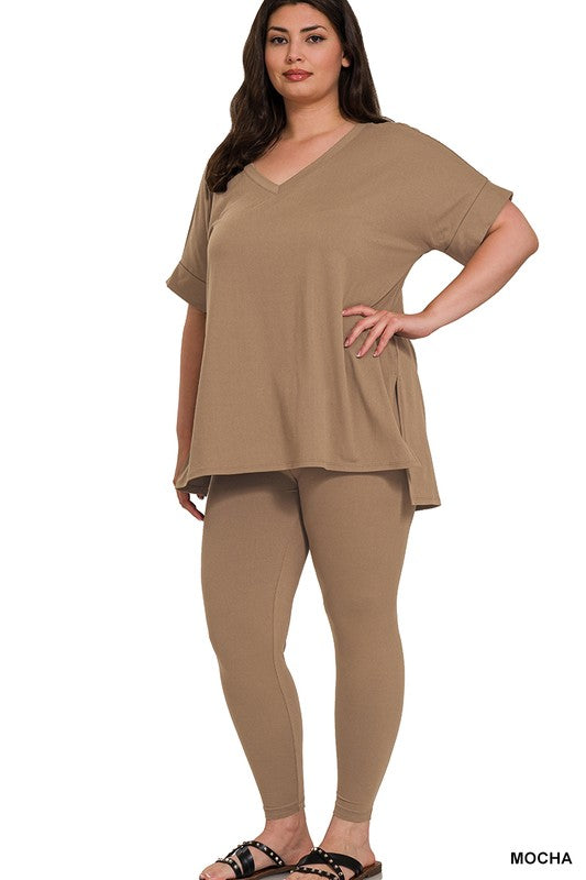 High Quality Buttery-Soft Breathable SD Loungewear Set (Mocha)