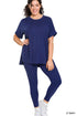 High Quality Buttery-Soft Breathable SD Loungewear Set (Lt Navy)