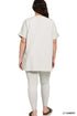 High Quality Buttery-Soft Breathable SD Loungewear Set (Lt Cement)