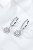 Moissanite Huggie Drop Earrings