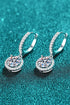 2 Carat Moissanite Round-Shaped Drop Earrings - Sharon David's