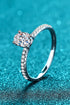 925 Sterling Silver Inlaid 1 Carat Moissanite Ring - Sharon David's