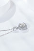 2 Carat Moissanite Round Pendant Necklace