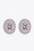 Platinum-Plated Moissanite Stud Earrings